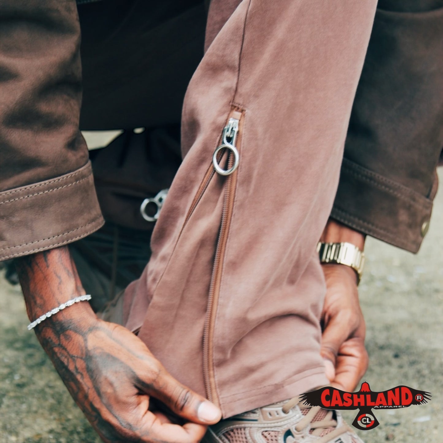 CHROME CONVERT PANTS : VINTAGE BROWN