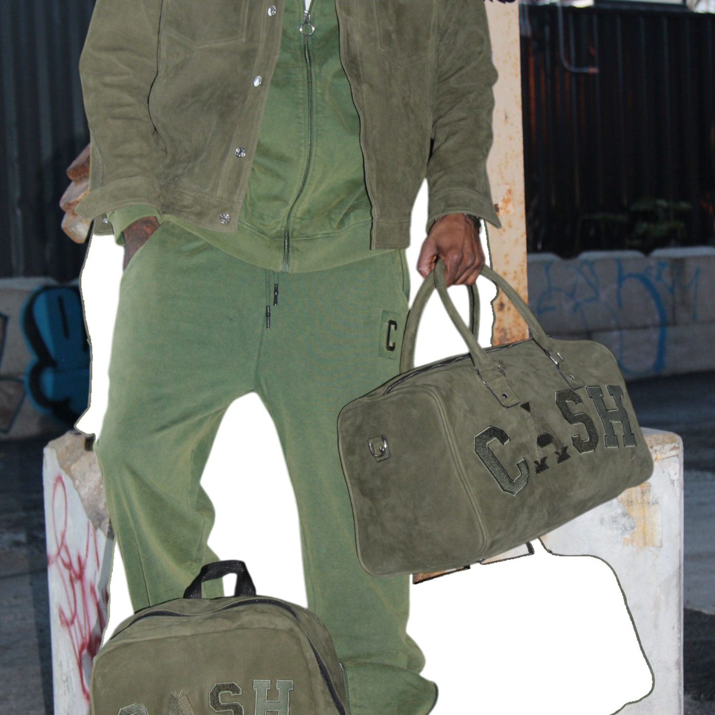 LEATHER NUBUCK DUFFLE BAG