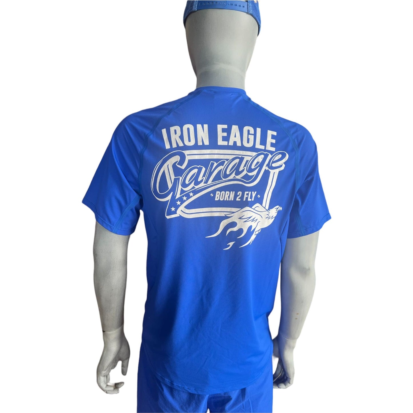 IRON EAGLE SURGE TSHIRT : Royal Blue . White