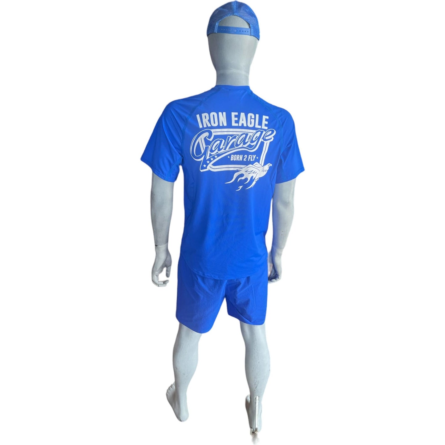 IRON EAGLE SURGE TSHIRT : Royal Blue . White
