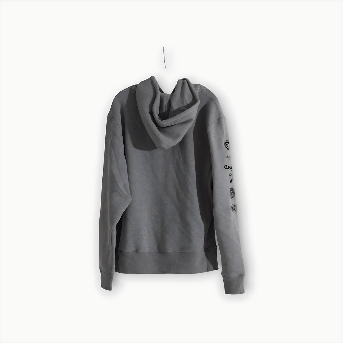 Classic Biker Skull Hooded Sweatsuit : GREY