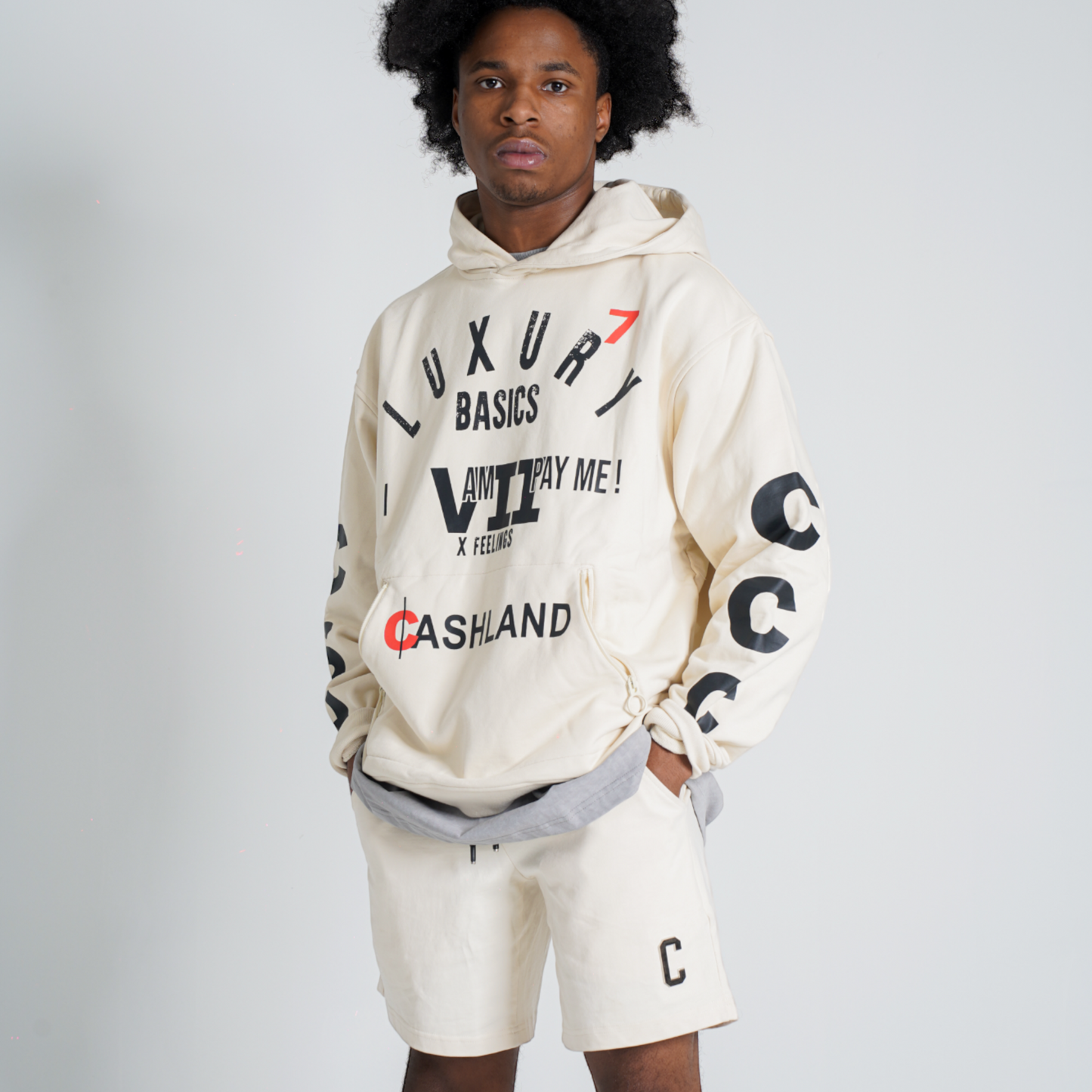 Luxe Basic Hoodie : Cream