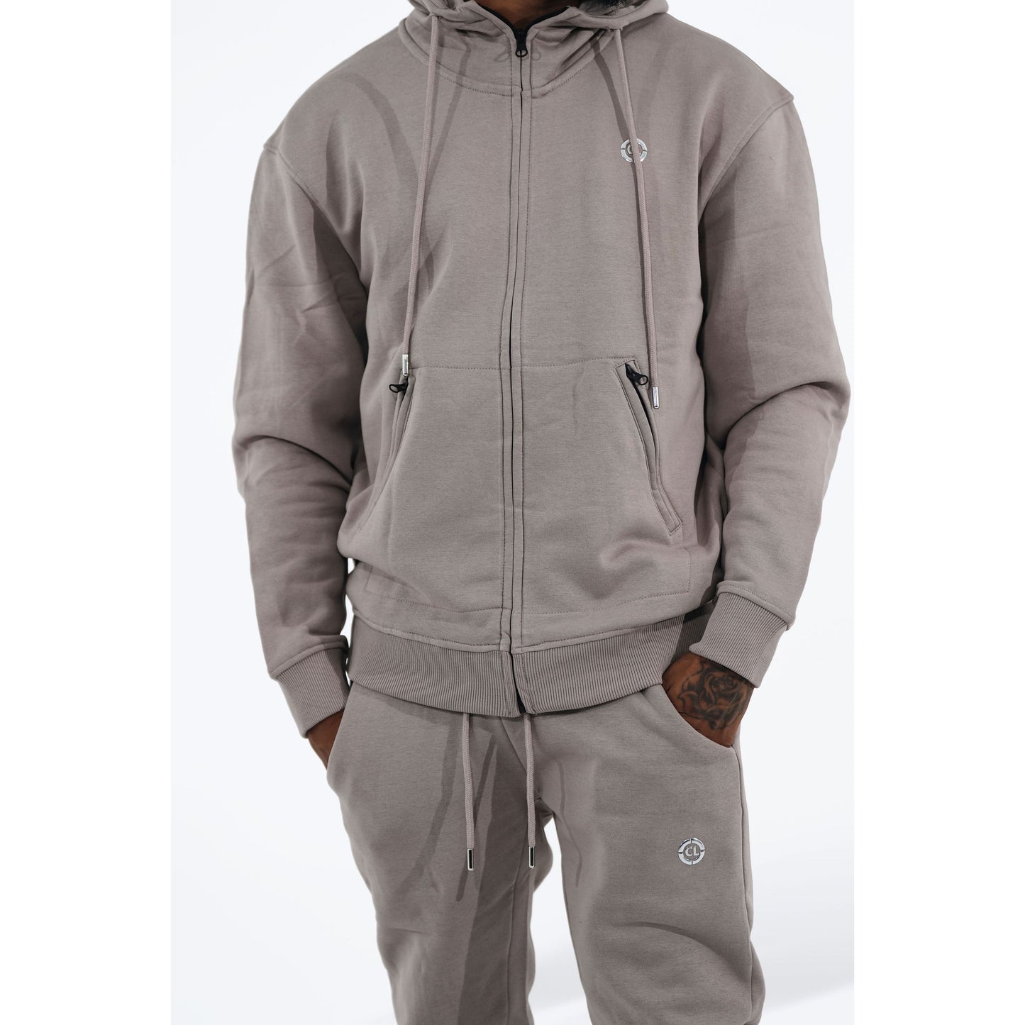 CHROME COMP HOODIE : KHAKI