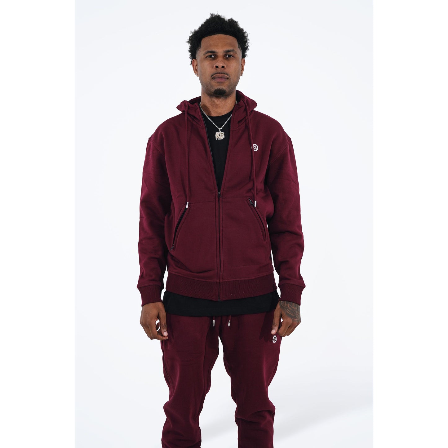 CHROME COMP HOODIE : BURGUNDY