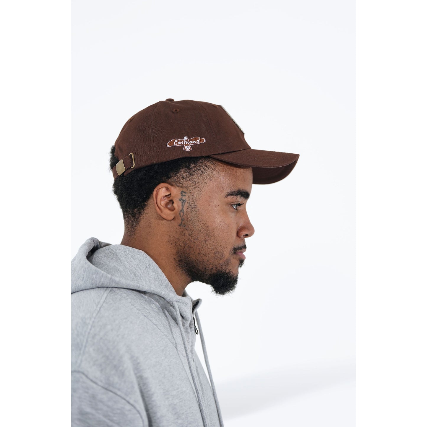 CHROME DAD HATS : BROWN