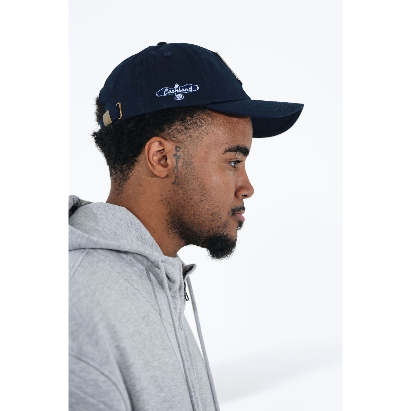 CHROME DAD HATS : NAVY