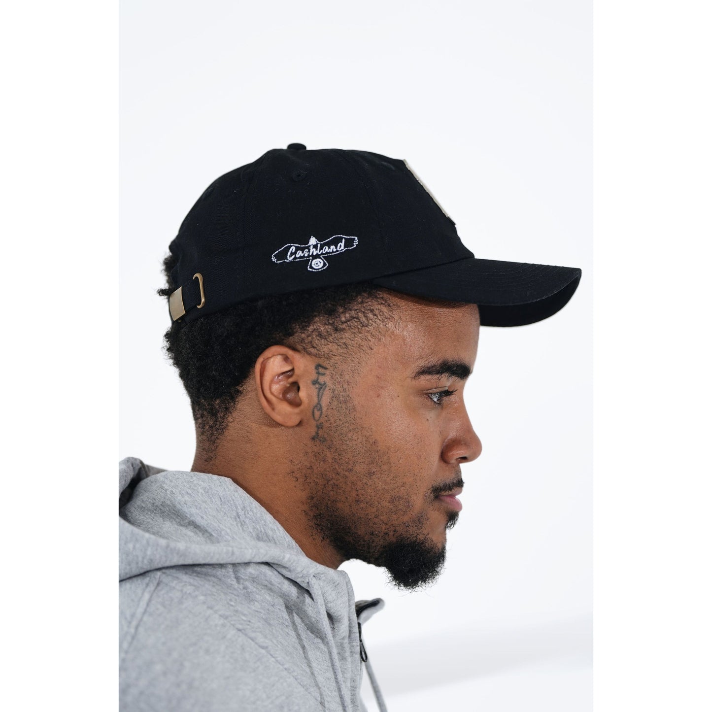 CHROME DAD HATS : BLACK