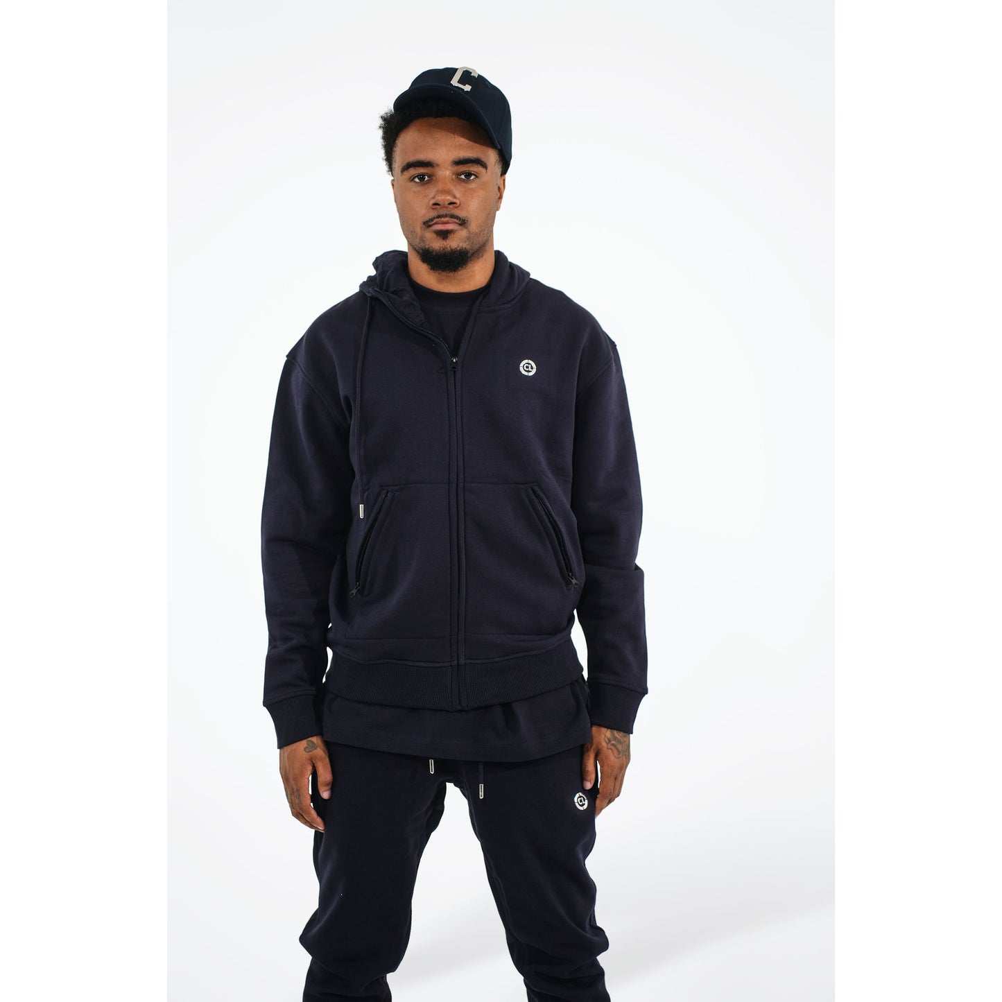 CHROME COMP HOODIE : NAVY