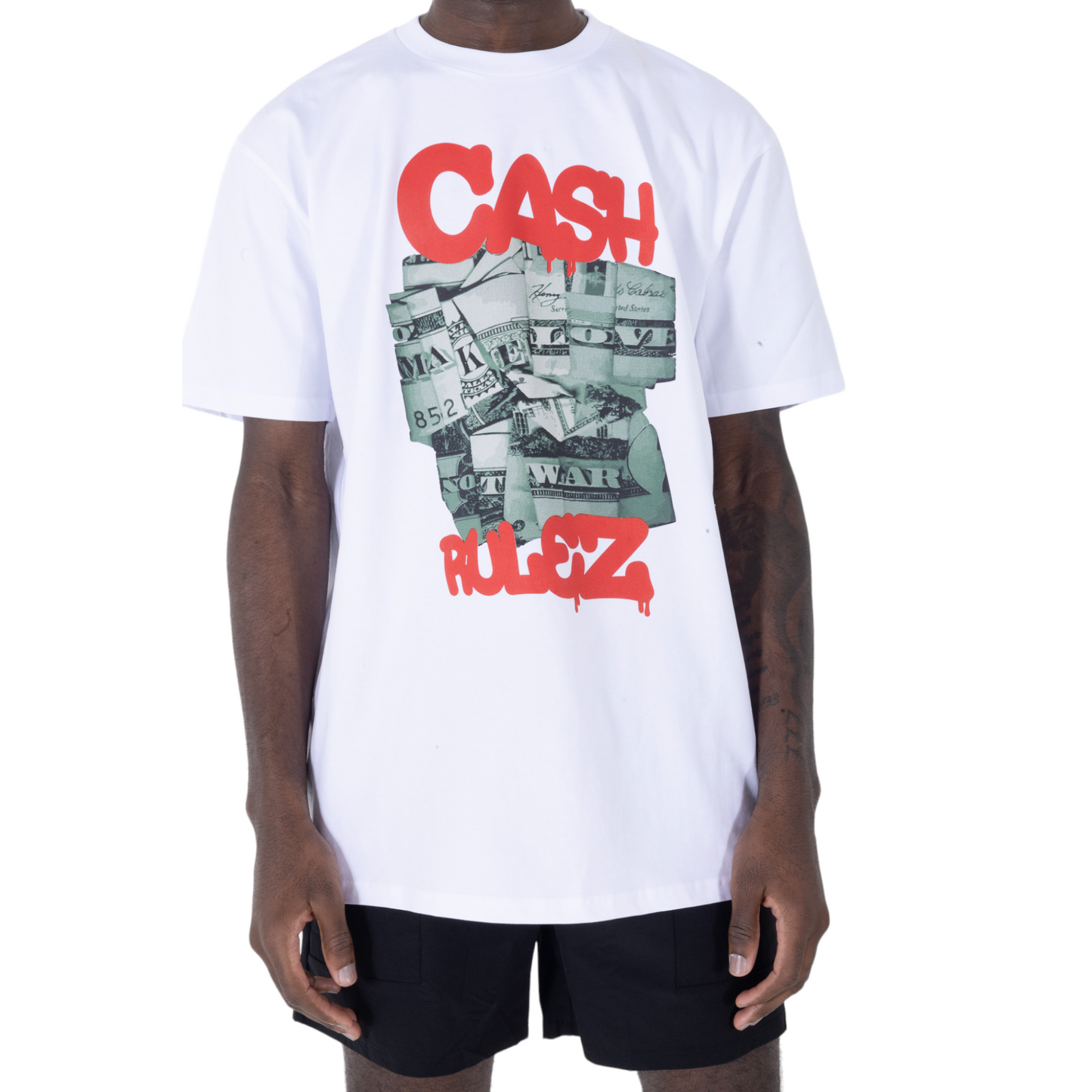 CASH RULEZ T-shirt WHITE