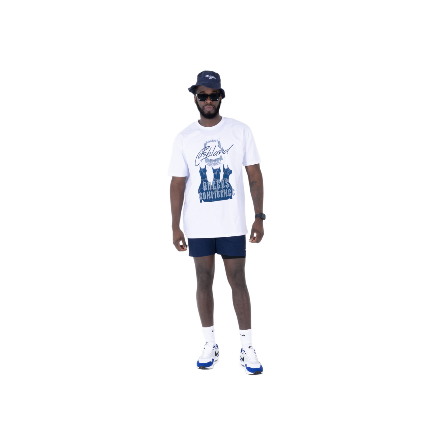 Cashland Breed T-shirt WHITE : NAVY Logo