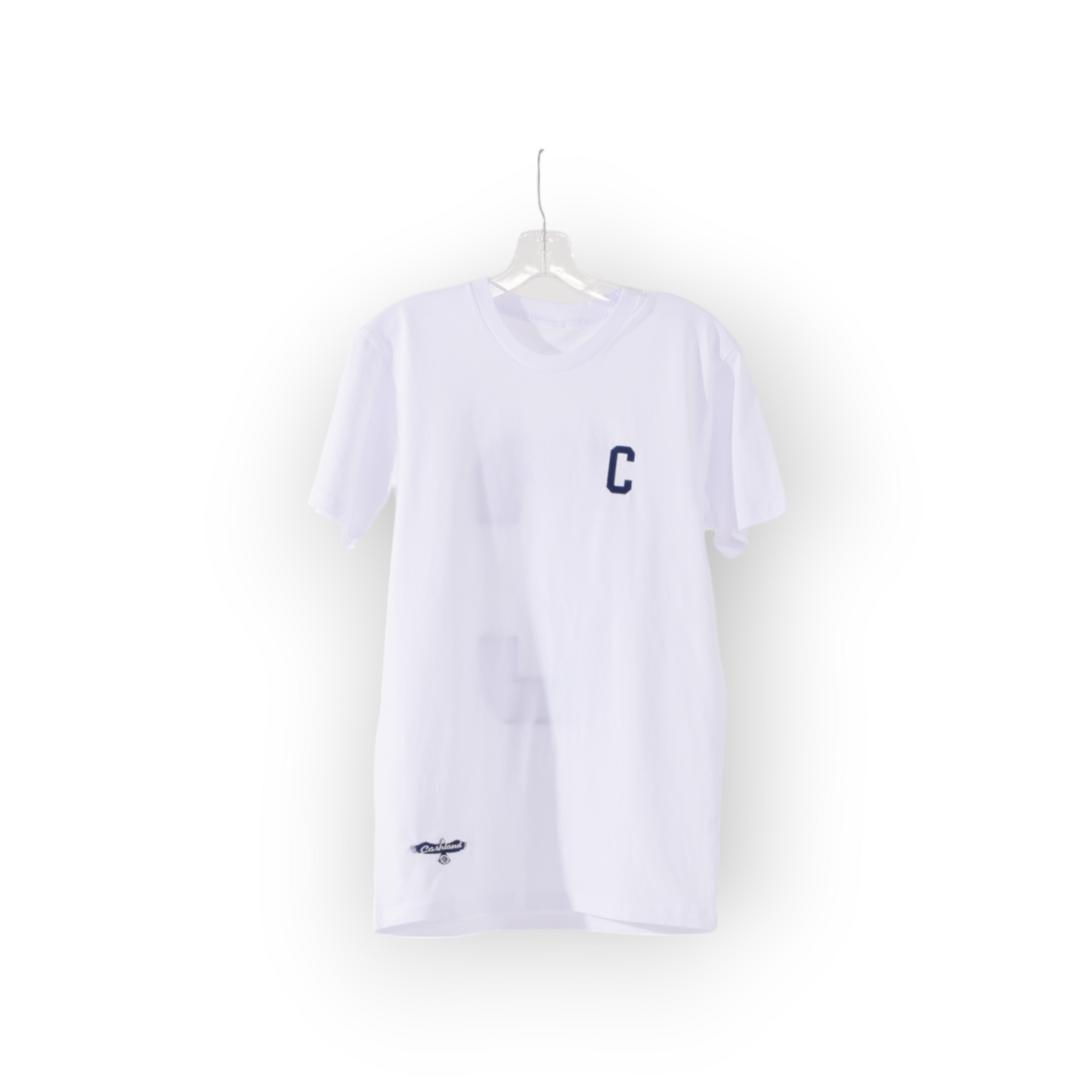 C - CASHLAND LOGO TSHIRT WHITE . NAVY