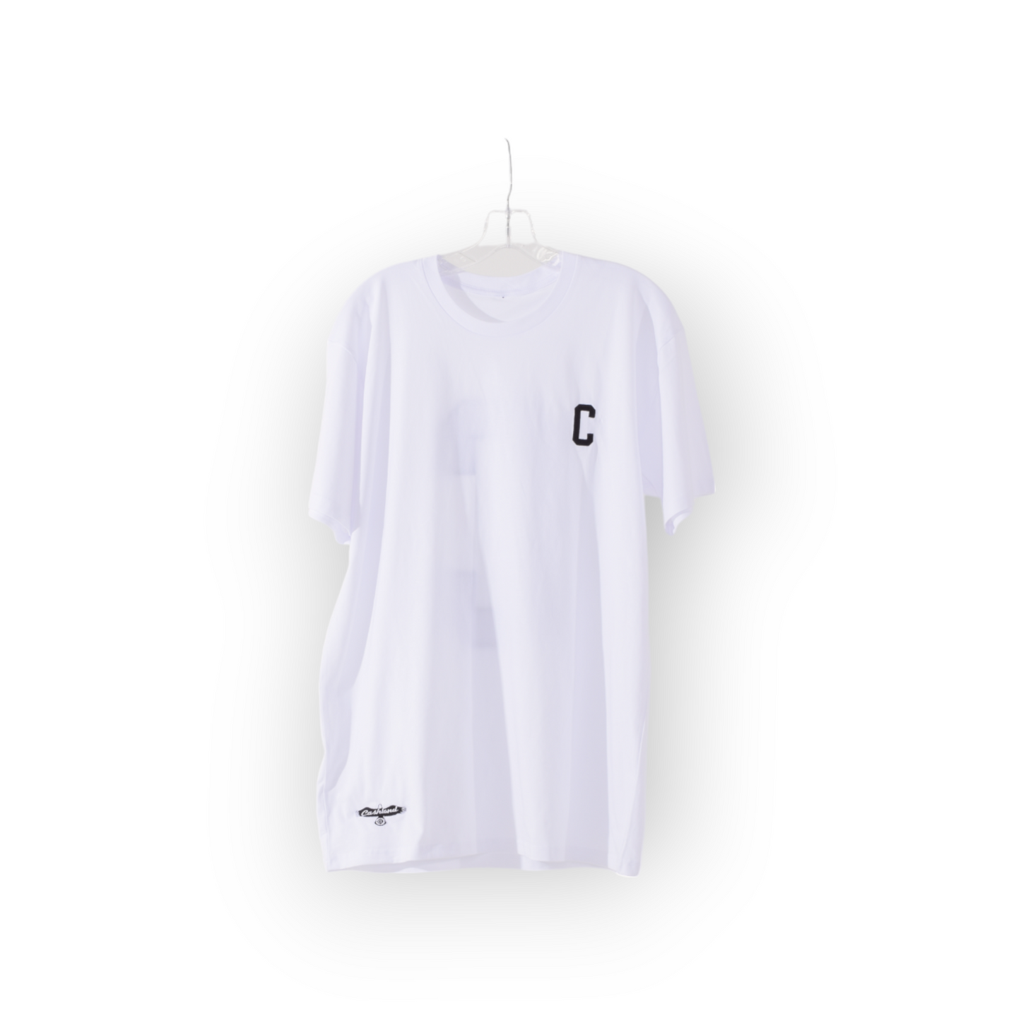 C - CASHLAND LOGO TSHIRT WHITE . BLACK