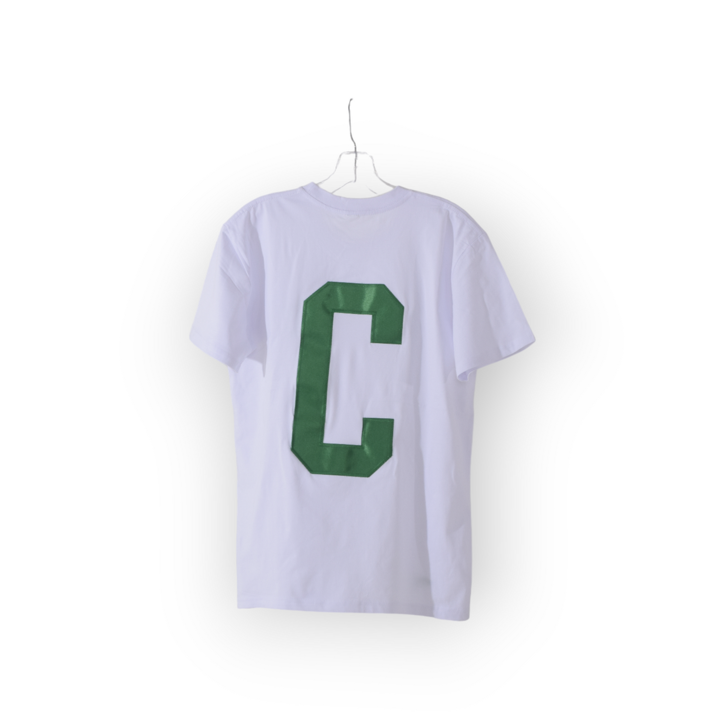 C - CASHLAND LOGO TSHIRT WHITE . KELLY GREEN