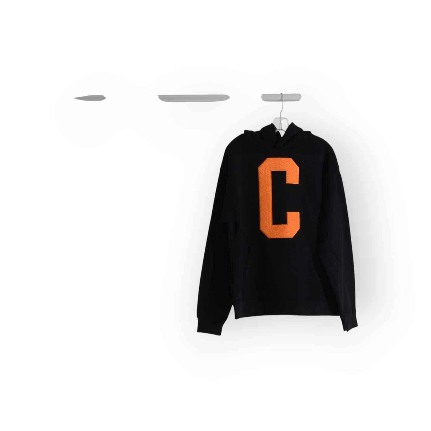 BLACK HOODIE SHORT SET : ORANGE C