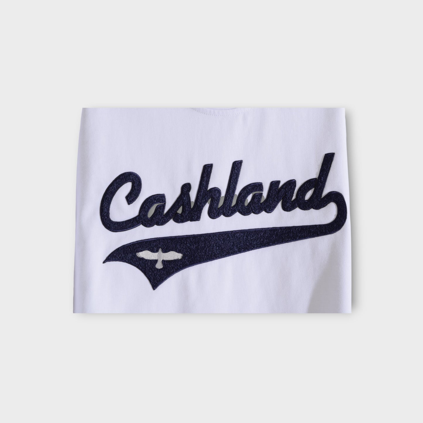 Pro Script Oversized Tshirt White . Navy