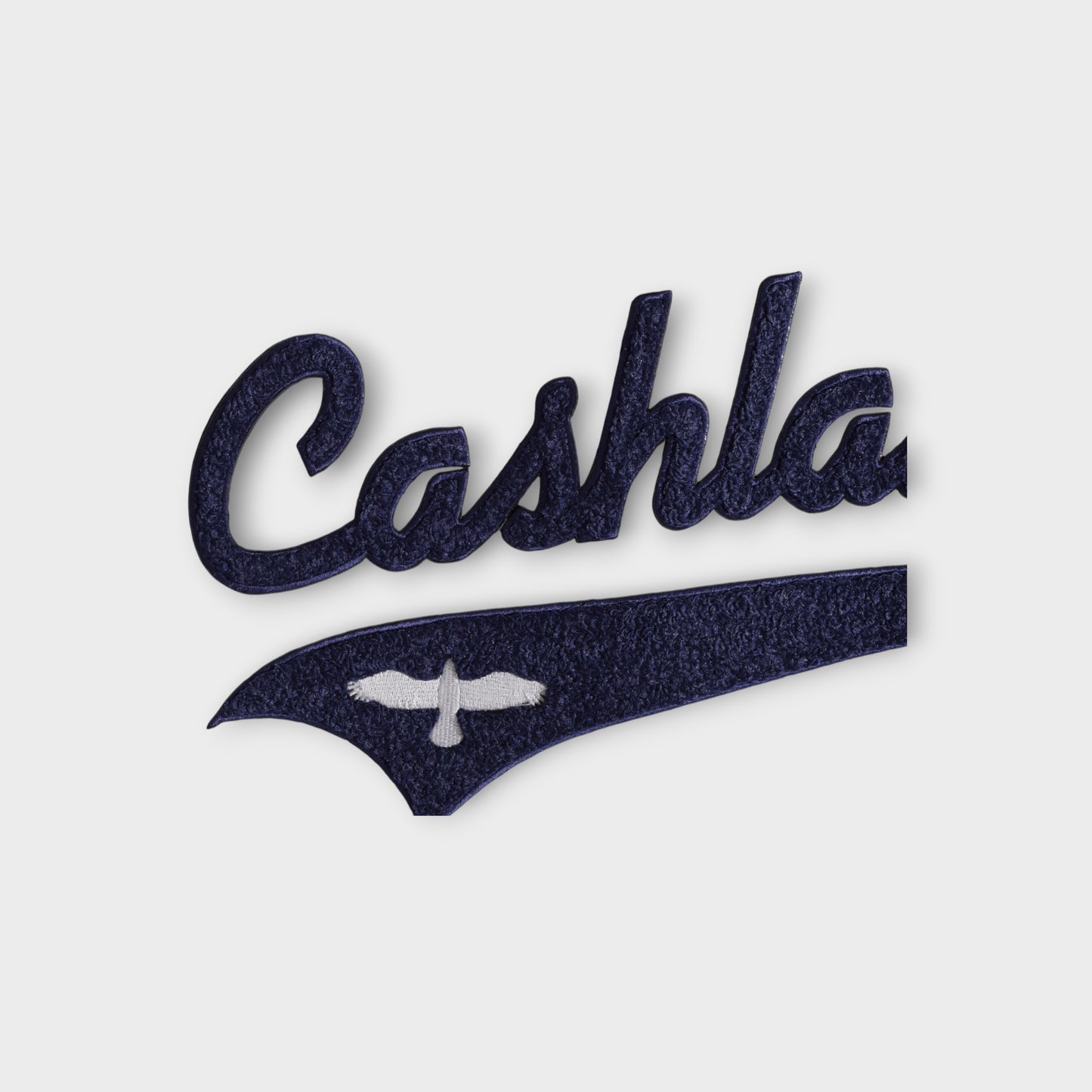 Pro Script Oversized Tshirt White . Navy