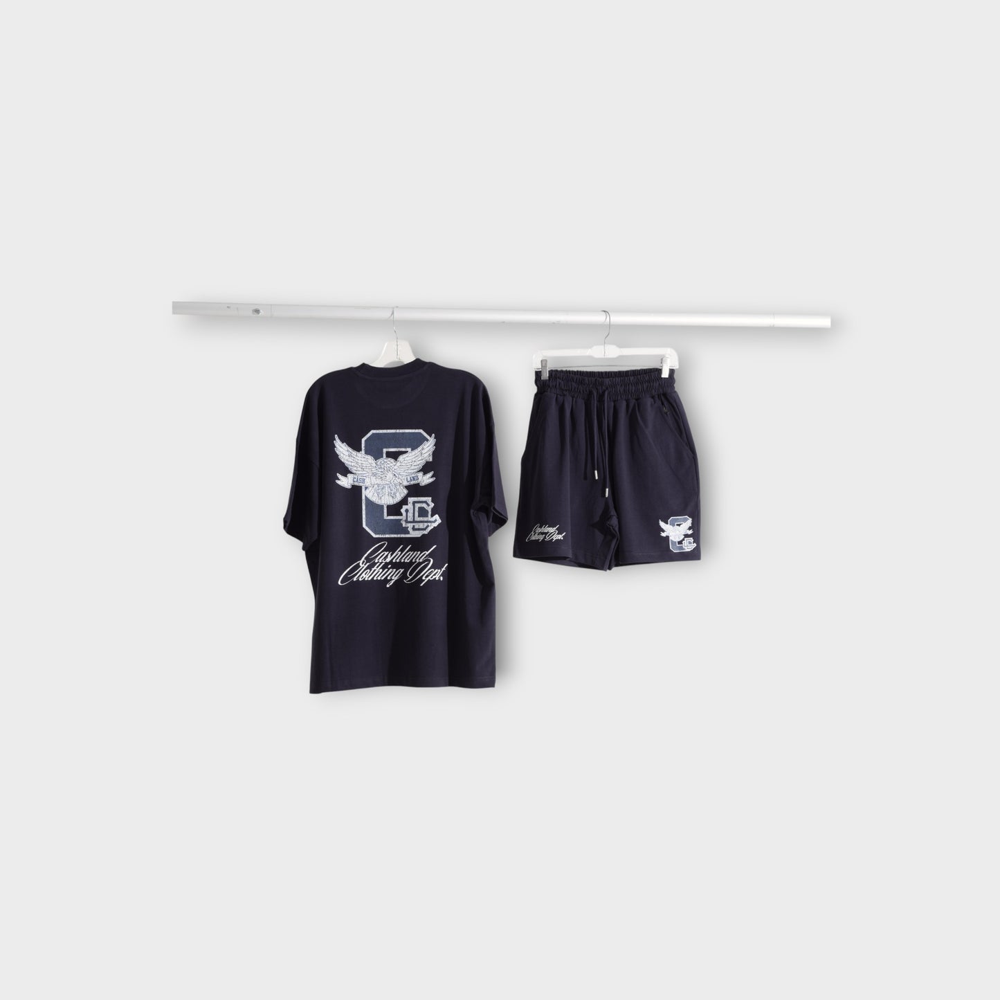 C-LAND Oversized Tshirt Navy . Silver . White