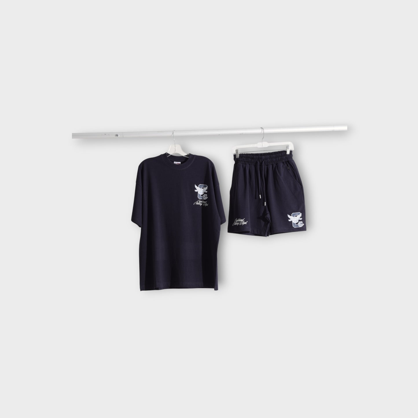 C-LAND Oversized Tshirt Navy . Silver . White