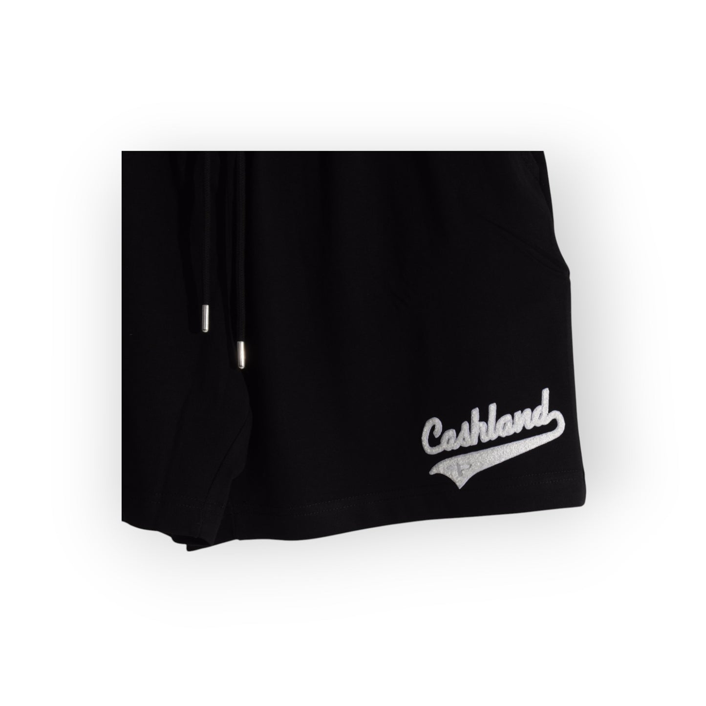 Cashland Varsity Short Set Black . White
