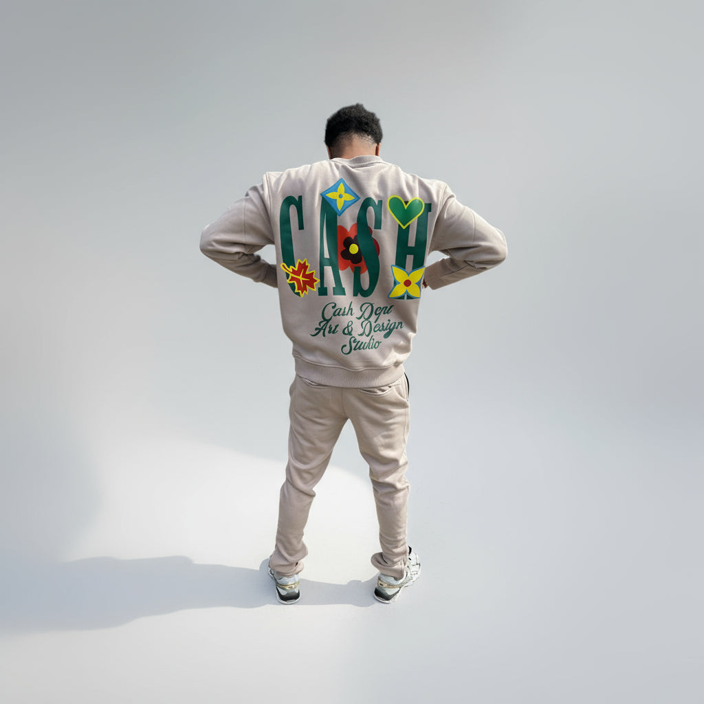 CASH STUDIO : TAN SWEATPANTS