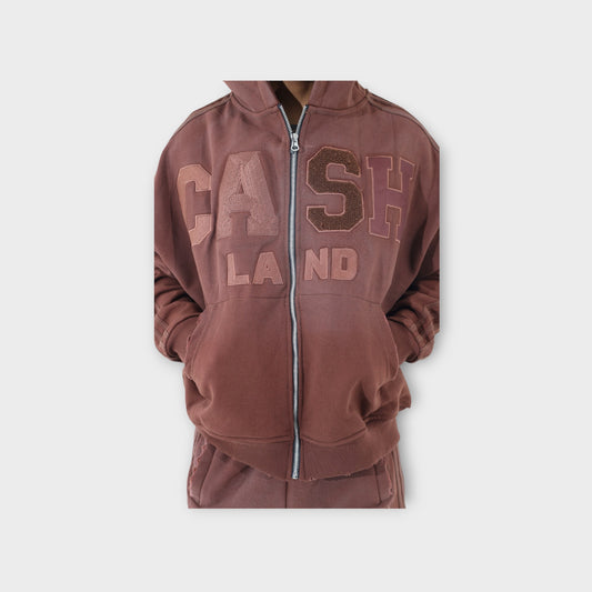 CASH TRACK SWEATSUIT : BROWN . BROWN
