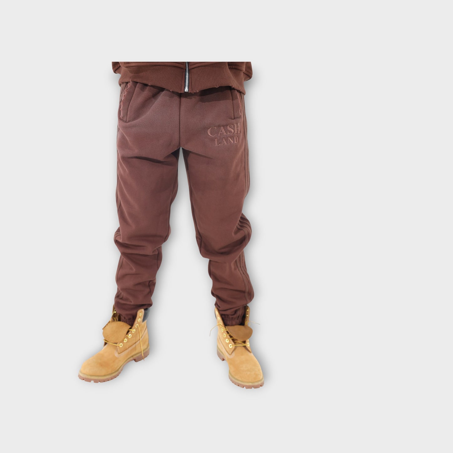 CASH TRACK SWEATSUIT : BROWN . BROWN