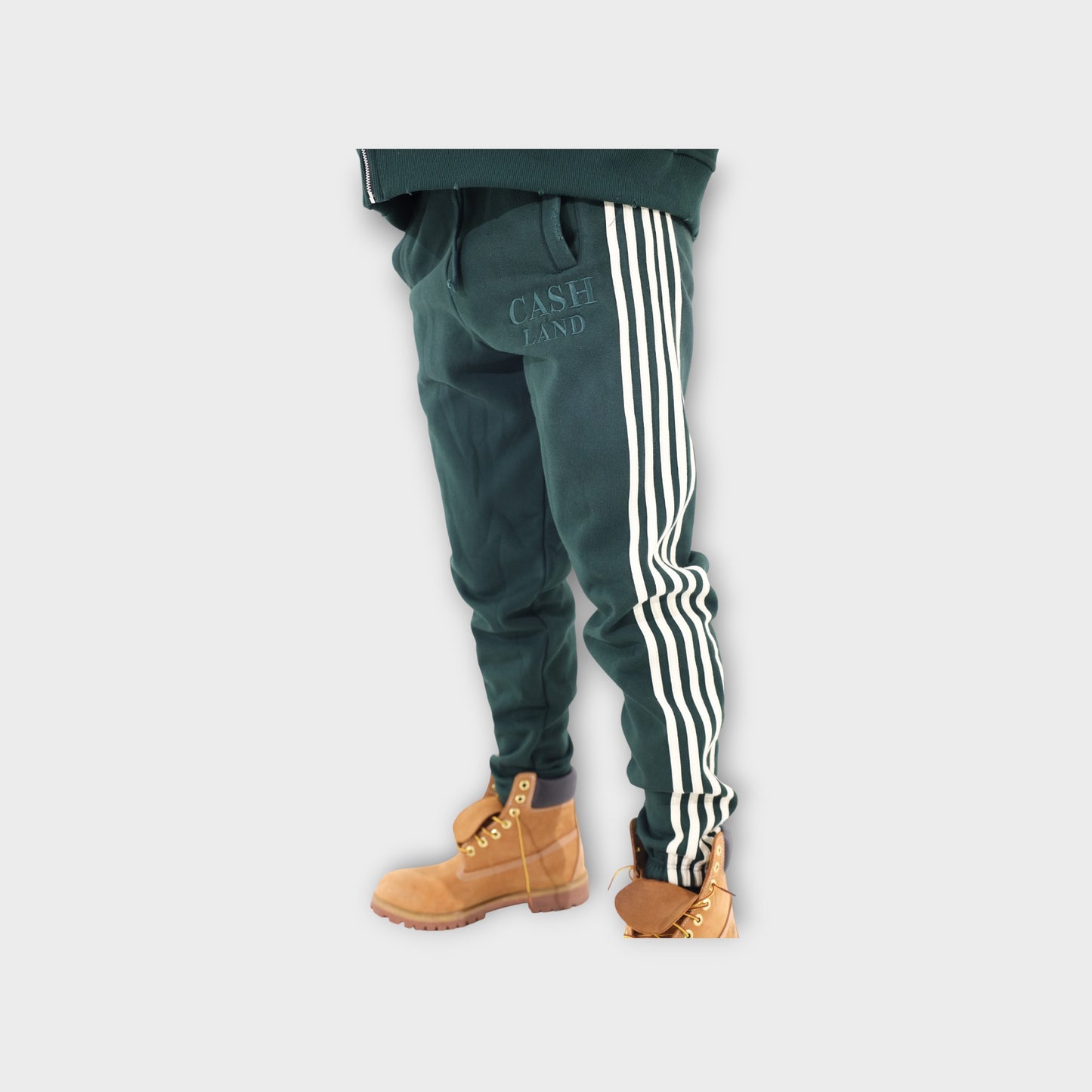 CASH TRACK SWEATSUIT : GREEN . OFF WHITE