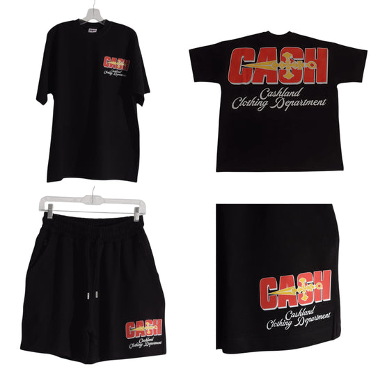 BIG CASH Short Set  Red . White . Yellow on Black set