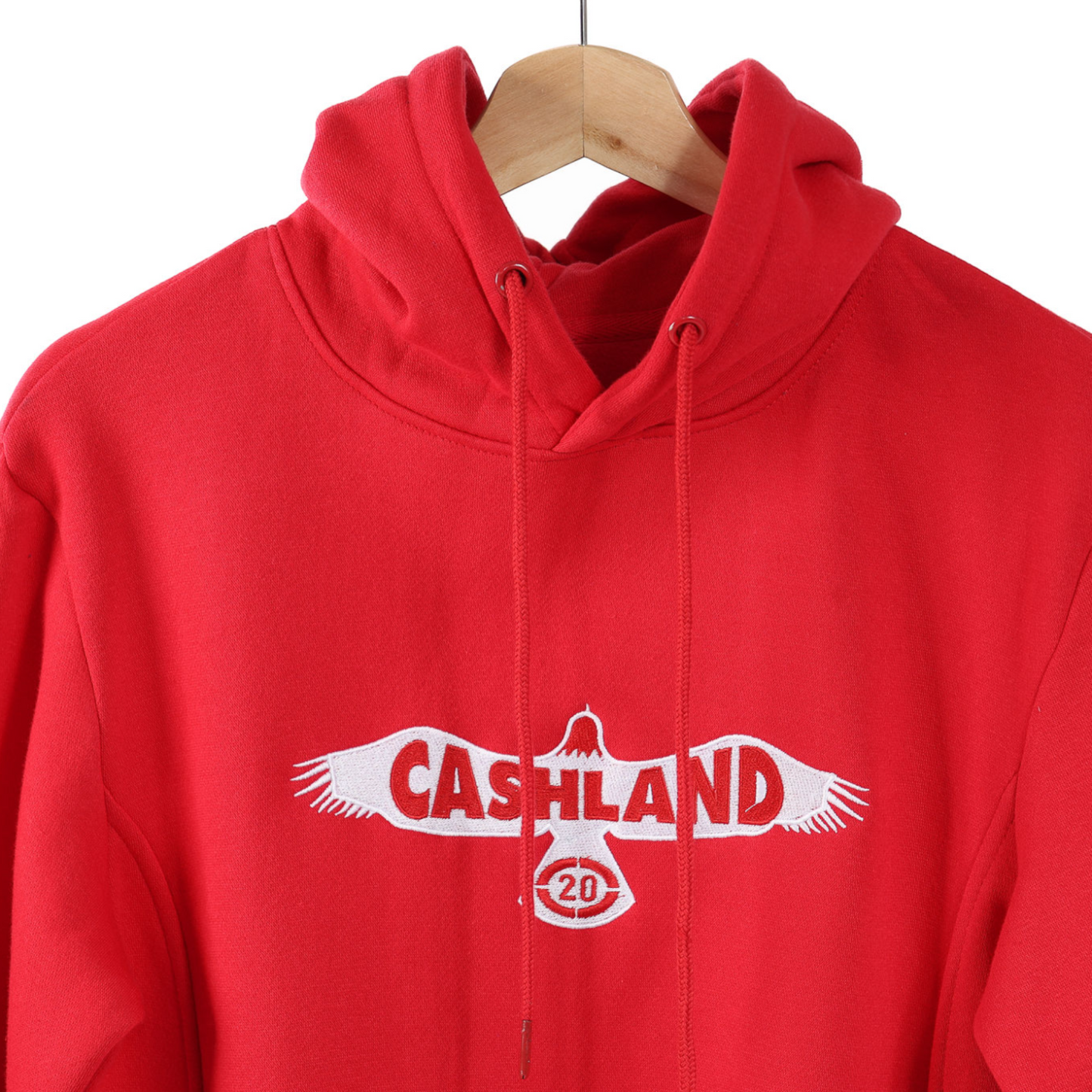 Classic Pull Over Hooded Sweat Jacket : Red