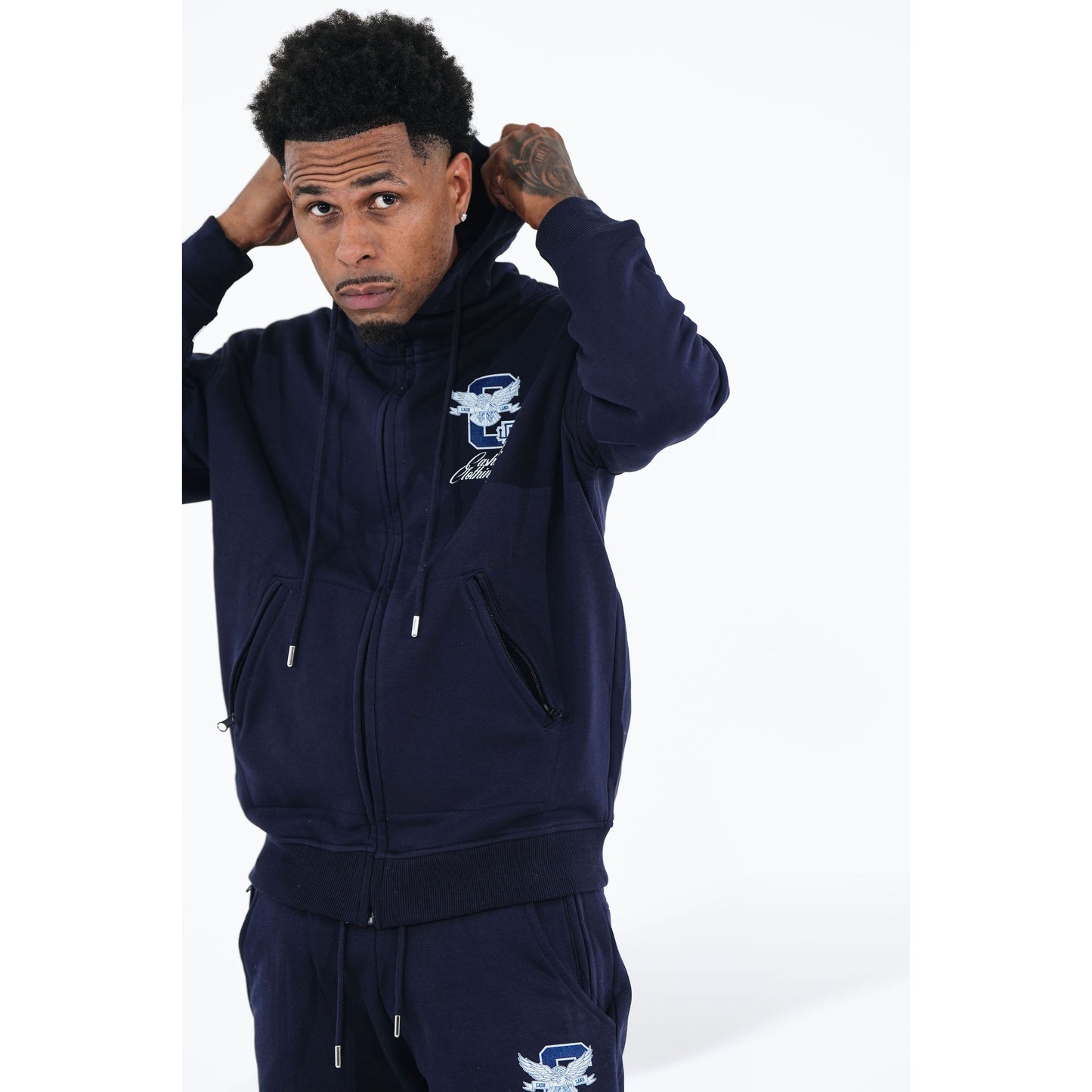 C-LAND HOODIE : NAVY