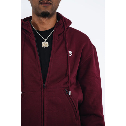 CHROME COMP HOODIE : BURGUNDY