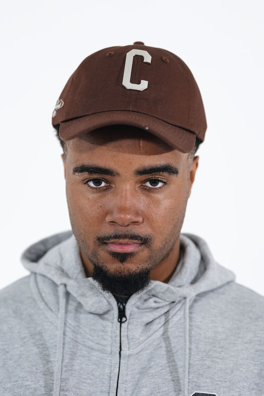 CHROME DAD HATS : BROWN