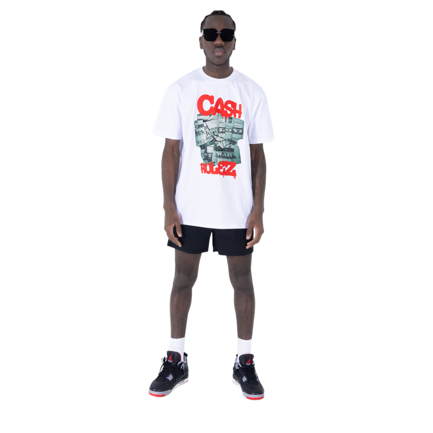 CASH RULEZ T-shirt  WHITE