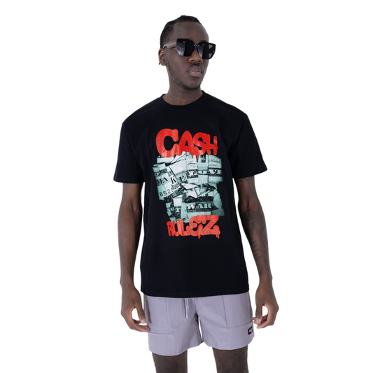 CASH RULEZ T-shirt BLACK