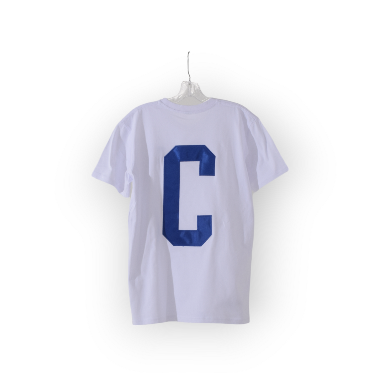 C - CASHLAND LOGO TSHIRT WHITE . ROYAL BLUE