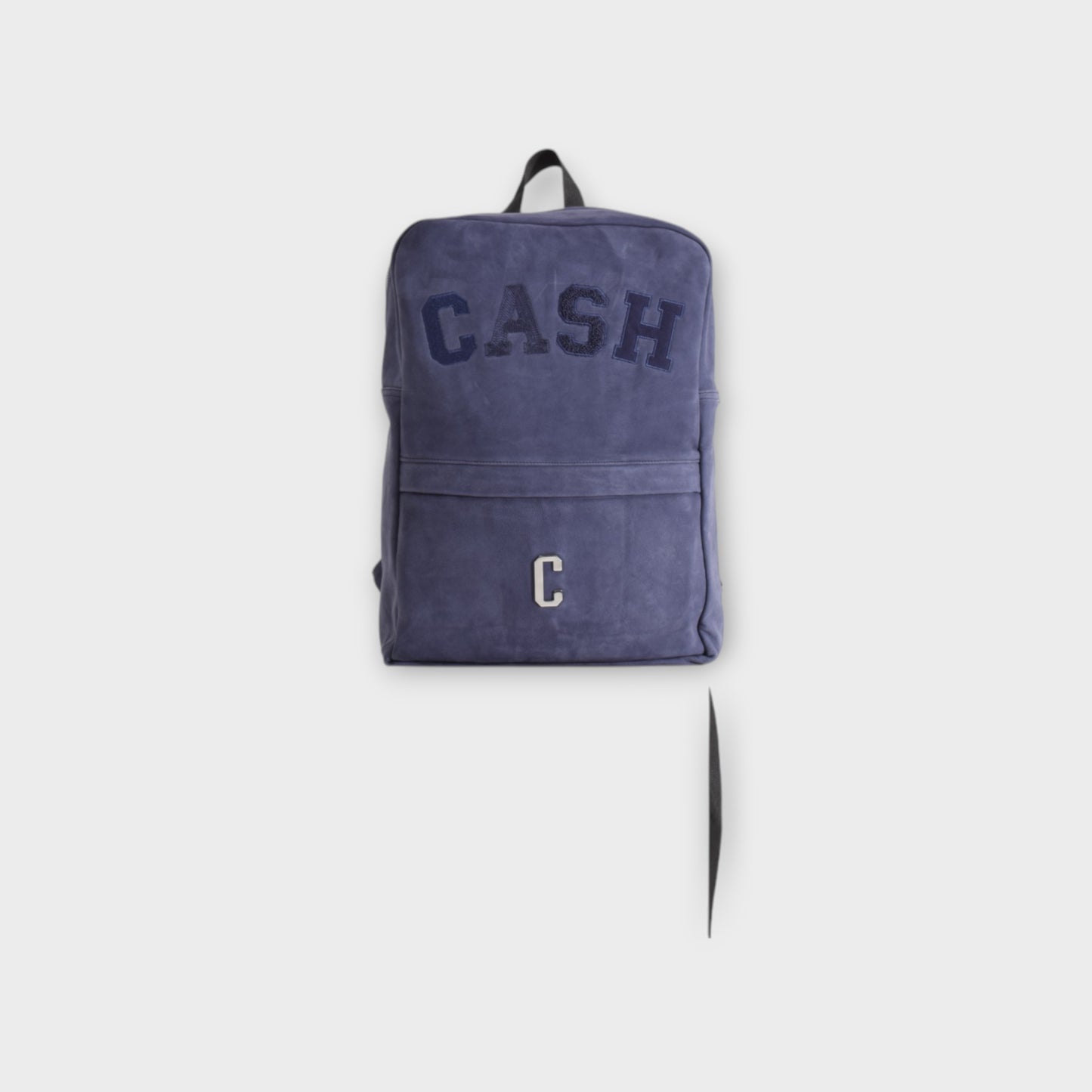 LEATHER NUBUCK BACK PACK : BLUE