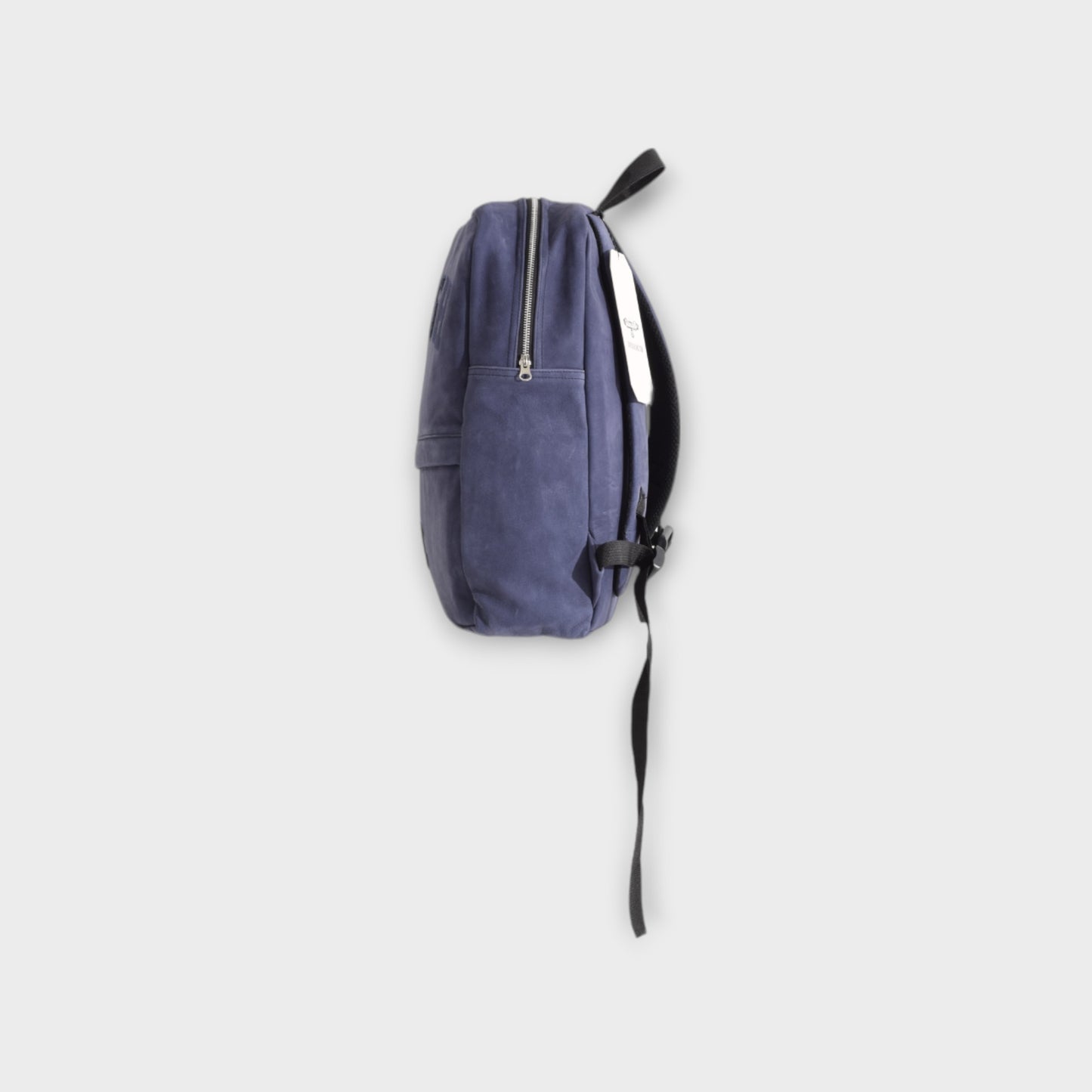 LEATHER NUBUCK BACK PACK : BLUE