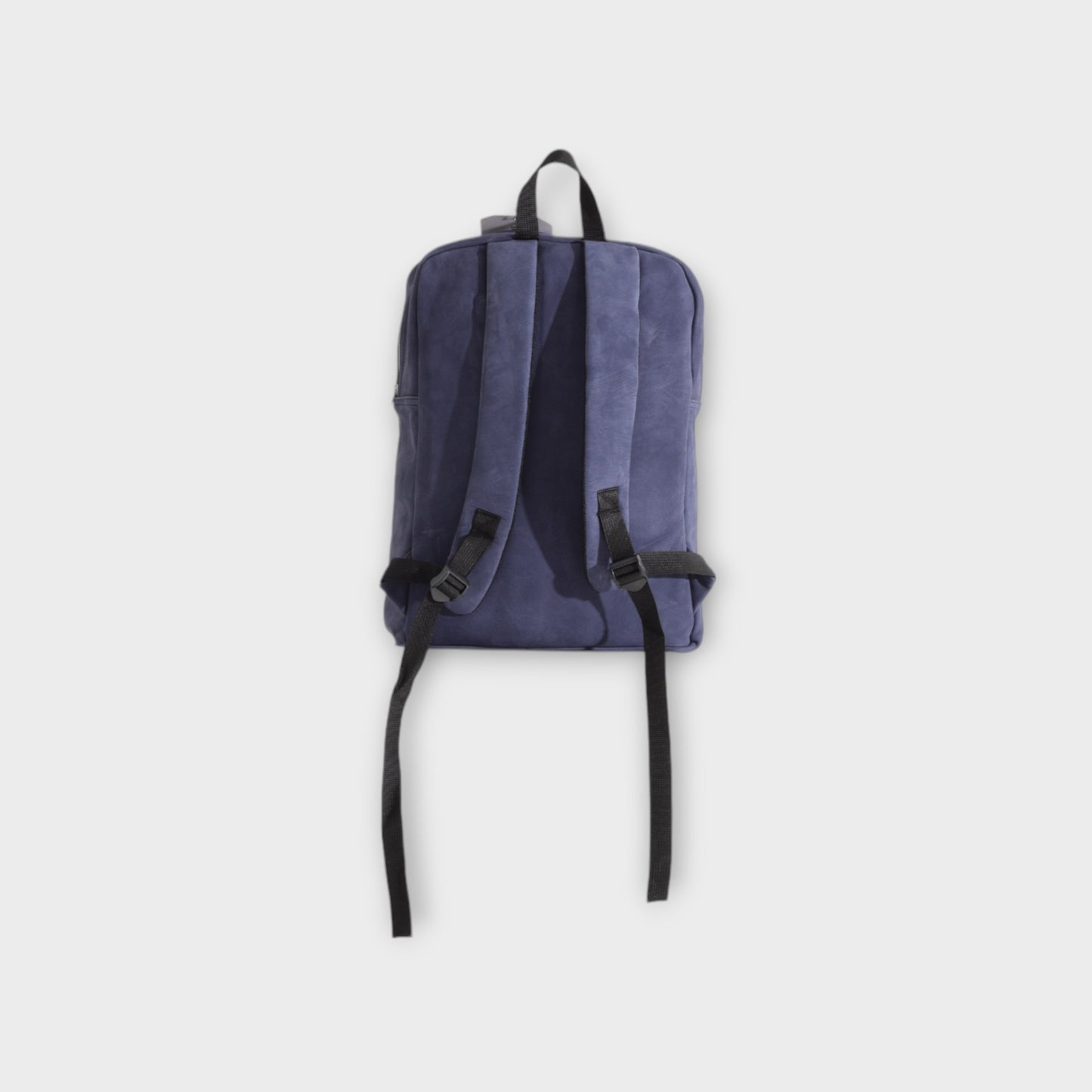 LEATHER NUBUCK BACK PACK : BLUE