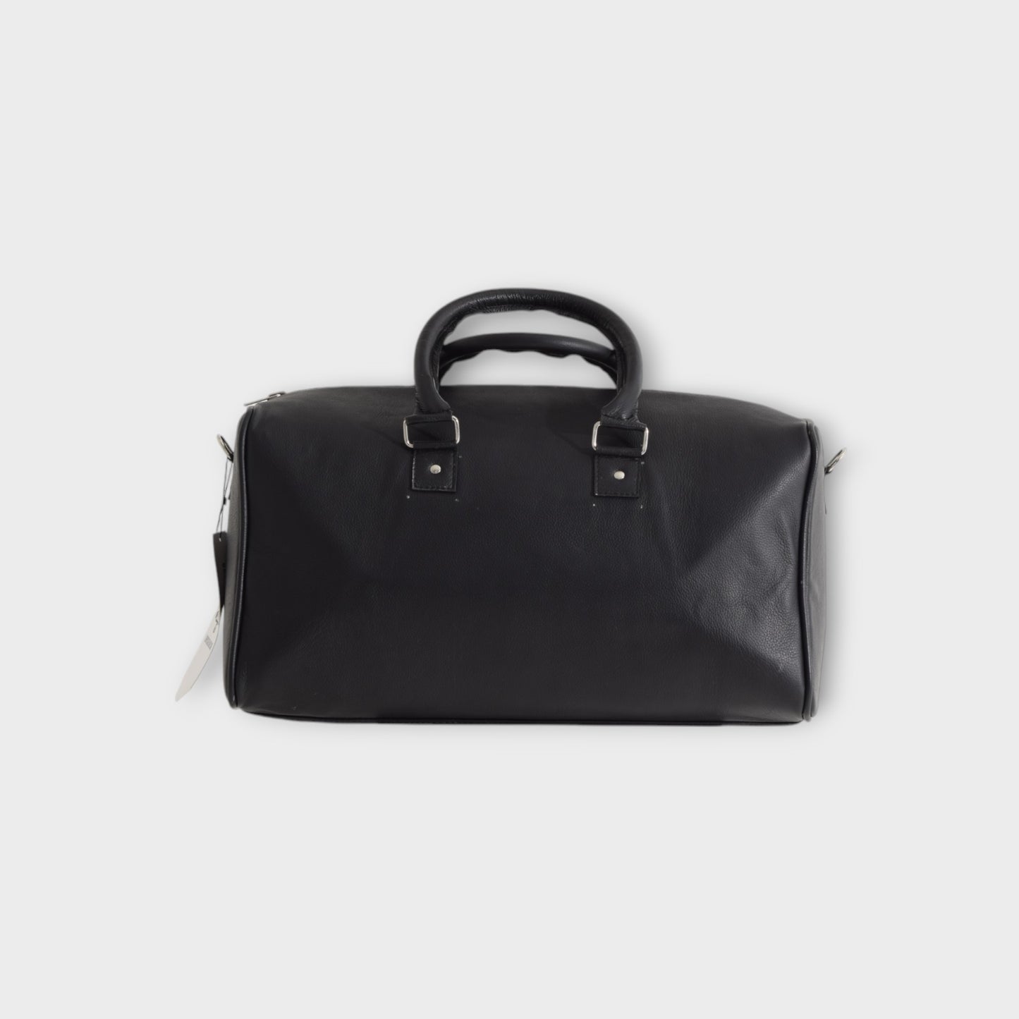 LEATHER DUFFLE BAG : BLACK