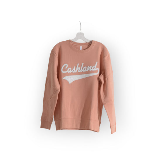 PEACH SHORT SET : WHITE SCRIPT
