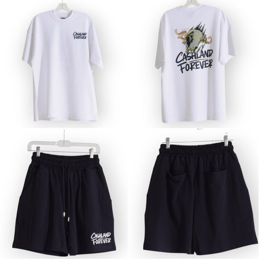 Cashland Forever White . Navy Set